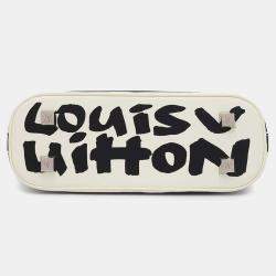 Pre Owned Louis Vuitton White/Noir Monogram Graffiti Alma PM Bag