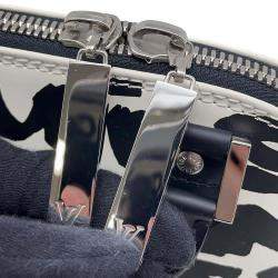 Pre Owned Louis Vuitton White/Noir Monogram Graffiti Alma PM Bag