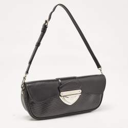 Pre Owned Louis Vuitton Black Epi Leather Montaigne Clutch Bag