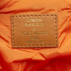 Pre Owned Louis Vuitton Blue Monogram Jacquard Fabric and Leather Limited Edition Aviator Bag