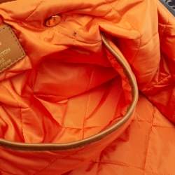 Pre Owned Louis Vuitton Blue Monogram Jacquard Fabric and Leather Limited Edition Aviator Bag