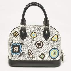 Pre Owned Louis Vuitton White Epi Leather Azteque Alma BB Bag