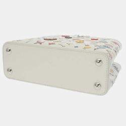 Louis Vuitton White Leather Capucines BB Handbag 