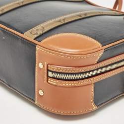 Louis Vuitton Navy Blue/Caramel Reverse Monogram Canvas and Leather Valisette PM Bag