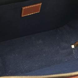 Louis Vuitton Navy Blue/Caramel Reverse Monogram Canvas and Leather Valisette PM Bag
