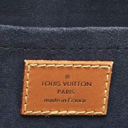 Louis Vuitton Navy Blue/Caramel Reverse Monogram Canvas and Leather Valisette PM Bag