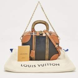 Louis Vuitton Navy Blue/Caramel Reverse Monogram Canvas and Leather Valisette PM Bag