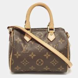 Pre Owned Louis Vuitton Monogram Canvas Nano Speedy Bag