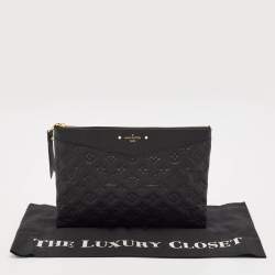 Pre Owned Louis Vuitton Black Monogram Empreinte Leather Daily Pouch