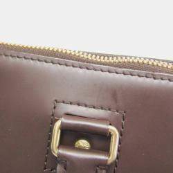 Pre Owned Louis Vuitton Damier Ebene Greenwich PM Boston Bag