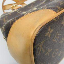 Pre Owned Louis Vuitton Brown Monogram Canvas Rivet Shoulder Bag
