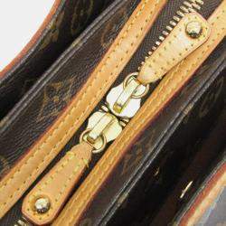 Pre Owned Louis Vuitton Brown Monogram Canvas Rivet Shoulder Bag