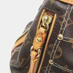Pre Owned Louis Vuitton Brown Monogram Canvas Rivet Shoulder Bag