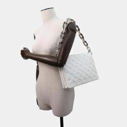 Louis Vuitton White Lambskin Coussin PM Bag
