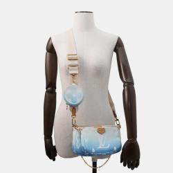 Pre Owned Louis Vuitton Blue Monogram Giant By The Pool Collection Multi Pochette Accessoires Bag