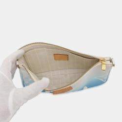Pre Owned Louis Vuitton Blue Monogram Giant By The Pool Collection Multi Pochette Accessoires Bag