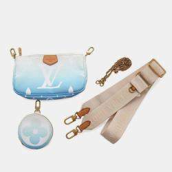 Pre Owned Louis Vuitton Blue Monogram Giant By The Pool Collection Multi Pochette Accessoires Bag