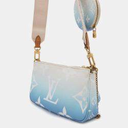 Pre Owned Louis Vuitton Blue Monogram Giant By The Pool Collection Multi Pochette Accessoires Bag