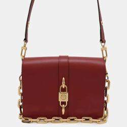 Louis Vuitton Red Calf Leather Rendezvous  Bag