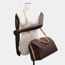  Louis Vuitton Brown Monogram Speedy Bandouliere 30 Bag