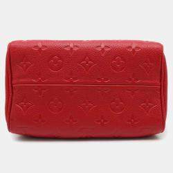 Louis Vuitton Red Monogram Empreinte Leather Speedy Bandouliere 20 Bag