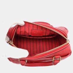 Louis Vuitton Red Monogram Empreinte Leather Speedy Bandouliere 20 Bag