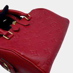 Louis Vuitton Red Monogram Empreinte Leather Speedy Bandouliere 20 Bag