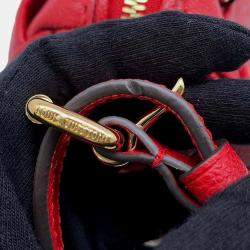 Louis Vuitton Red Monogram Empreinte Leather Speedy Bandouliere 20 Bag