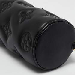 Pre Owned Louis Vuitton Black Monogram Leather Bubblegram Papillon BB Bag