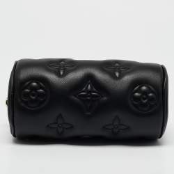 Pre Owned Louis Vuitton Black Monogram Leather Bubblegram Papillon BB Bag