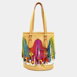 Louis Vuitton White Monogram Canvas Bucket Tote Bag