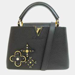 Louis Vuitton Black Leather Capucines BB Handbag