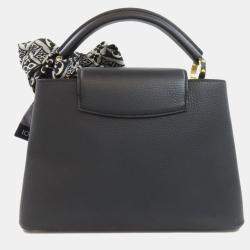 Pre Owned Louis Vuitton Black Leather Capucines BB Handbag