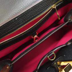 Pre Owned Louis Vuitton Black Leather Capucines BB Handbag