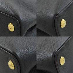 Pre Owned Louis Vuitton Black Leather Capucines BB Handbag