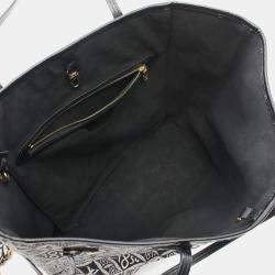 Louis Vuitton Black Ivory Gray Canvas Leather Monogram Jacquard Neverfull Since 1854 MM Tote Bag