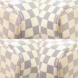 Pre Owned Louis Vuitton White Damier Azur Canvas Neverfull GM Tote Bag