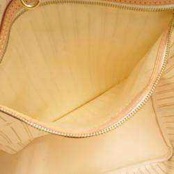 Pre Owned Louis Vuitton White Damier Azur Canvas Neverfull GM Tote Bag