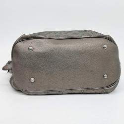 مملوكة مسبقًا حقيبة لوي فيتون ماهينا جلدي فضي كبيرة جدًا