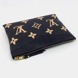 Pre Owned Louis Vuitton Black Leather Empreinte Daily Clutch bag