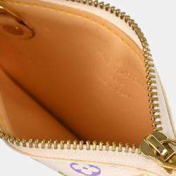 Louis Vuitton White Monogram Multicolor Pochette Cles Small Coin Purse