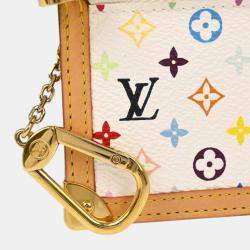 Louis Vuitton White Monogram Multicolor Pochette Cles Small Coin Purse