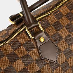 Pre Owned Louis Vuitton Brown Damier Ebene Canvas Speedy 30 Handbag
