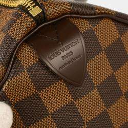 Pre Owned Louis Vuitton Brown Damier Ebene Canvas Speedy 30 Handbag