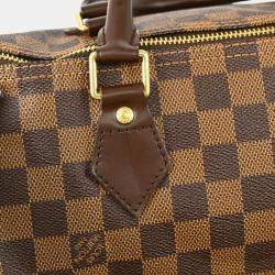 Pre Owned Louis Vuitton Brown Damier Ebene Canvas Speedy 30 Handbag