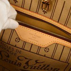 Louis Vuitton Brown Monogram Neverfull MM Tote Bag