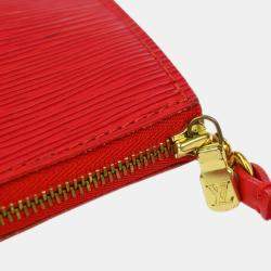 Pre Owned Louis Vuitton Red Epi Pochette Accessoires Shoulder Bag