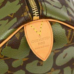 Louis Vuitton Khaki Monogram Graffiti Speedy 30 Handbag