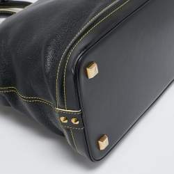 مملوكة مسبقًا Louis Vuitton Black Suhali Leather Lockit MM Bag