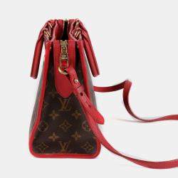 Louis Vuitton Brown/Red Coated Canvas LV Monogram Popincourt MM Handbag